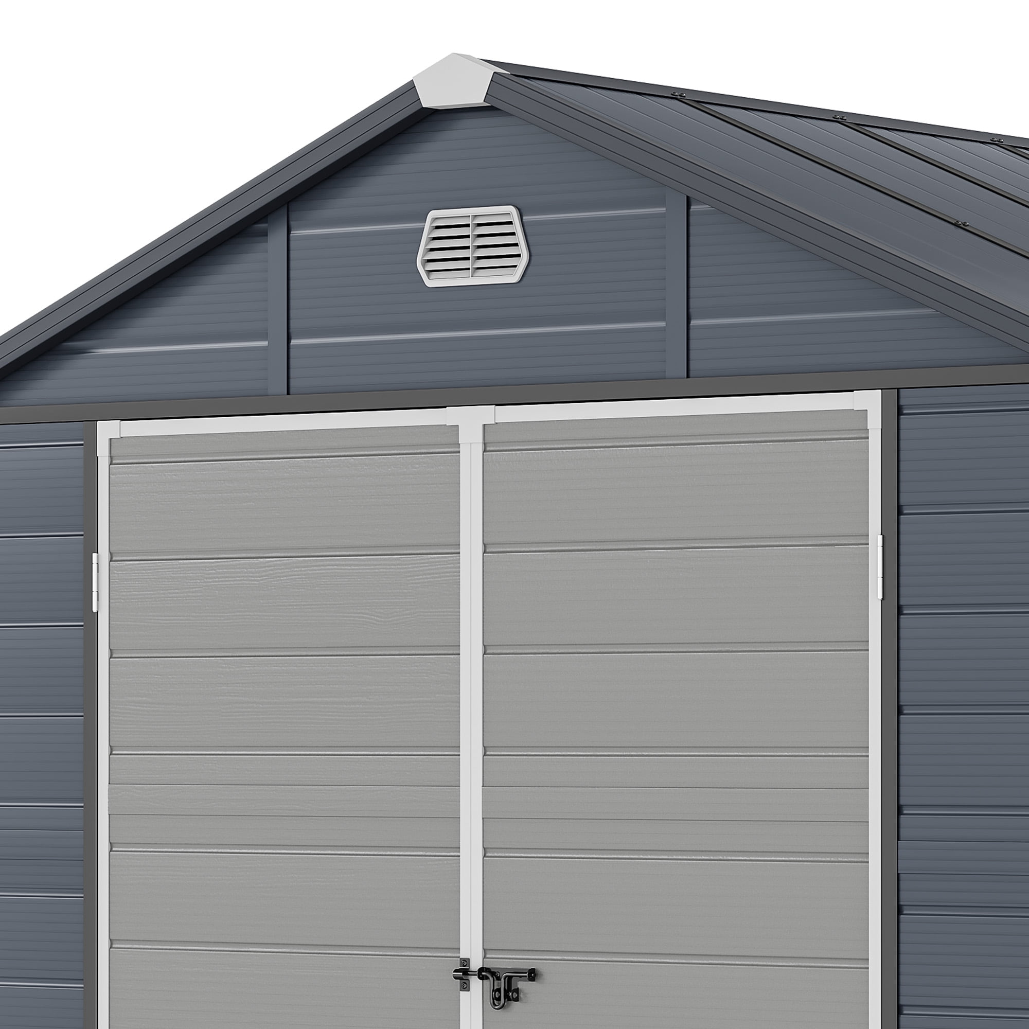 Uforic Resin Outdoor Storage Shed,7.87x9.1ft Heavy-Duty Plastic Tool Storage Shed with Reinforced Floor,Lockable Doors,Windows & Vents,Weather-Resistant for Outdoor Use