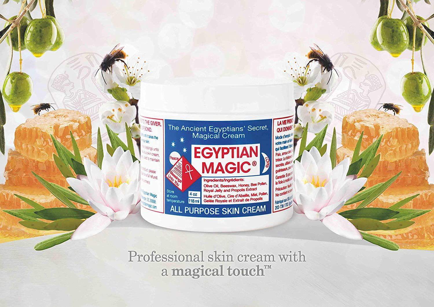Egyptian Magic All-Purpose Skin Cream Face & Body 100% Natural, 5.25 Ounces