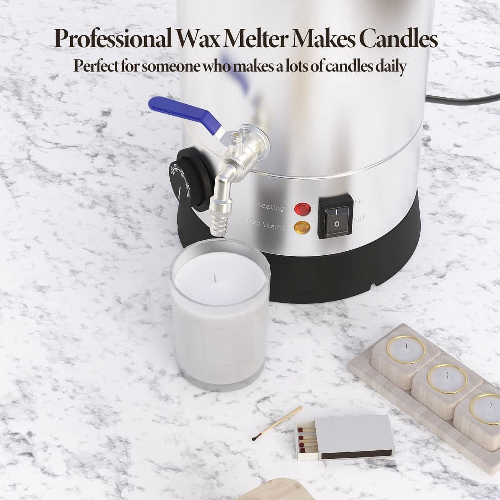 Entcook Electric Wax Melter for Candle Making, 13Qt Wax Melting Pot with Temp Control and Pour Spout