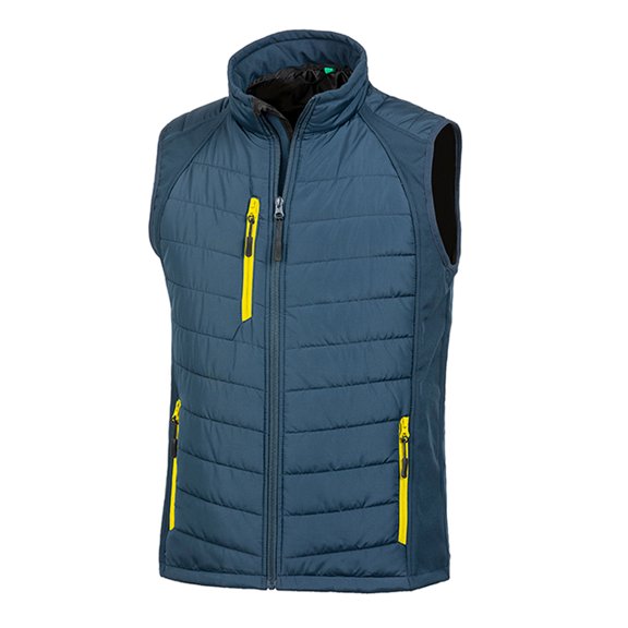 Result Mens Black Compass Padded Soft Shell Gilet