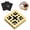 Yellow-2 Pad, variant on Cat Nail File Box with 3 Sandpaper Pads & 4 Bell Balls, Sturdy Wood Self-Grooming Scratcher for Treat-Motivated Cats, Interactive Cat Scratch Puzzle Enrichment Box with Silicone Security Rings