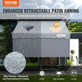 thumbnail image 2 of 78" Manual Retractable Patio Awning - Adjustable Sunshade with Privacy Curtain - UV80+ Protection - No-Drill Installation for Doors, Windows, Balconies, 2 of 7