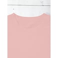 thumbnail image 4 of Camiseta informal de verano para niña - Estampado "LOS ÁNGELES, CALIFORNIA", Manga corta, Corte holgado, Mezcla de algodón suave, Lavable a máquina, Tallas grandes, 4 of 5