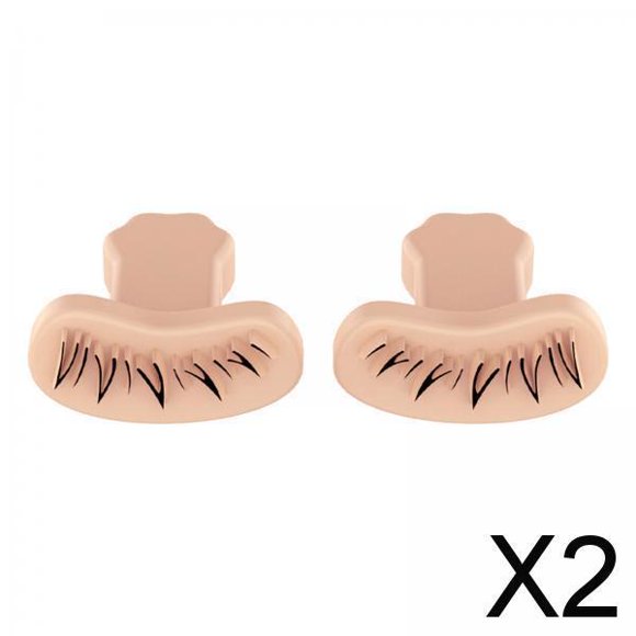 Plantilla de Sellos de Pestañas 3x2x con Empuñadura, Maquillaje Rápido para Ojos , 2 piezas
