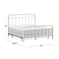 thumbnail image 3 of Hillsdale Furniture Kirkwood Classic Metal King Bed with Frame, Soft White, 3 of 16