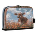 thumbnail image 2 of Standing Pencil Case with Base Large Capacity Stationery Pouch Pen Bag with Zipper for Women Men Brown Cow, 2 of 7