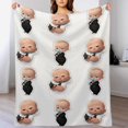 thumbnail image 1 of Manta de dibujos animados The Boss Baby, súper suave, acogedora y cálida manta de felpa para niños y niñas, mantas de franela ligeras y difusas para sofá, cama, viajes, camping, regalos de 40 x 30, 1 of 8