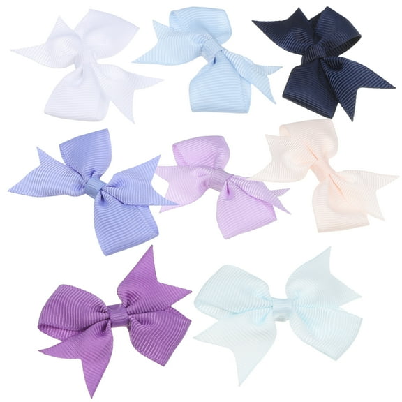 OUNONA 8pcs Dog Hair Bow Set Cute Patterned Dog Bows with Metal Clips Pets Dogs Ribbon Hair Accessories Grooming Bows for Small and Medium Dogs