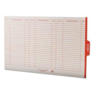Smead Out Guides, 1/5 Tab, Manila, Legal, Red, 100/Box