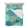thumbnail image 7 of Aqua Gray Shell Coral Twin Size Down Alternative Comforter,Lightweight Comforter Quilt Bedding Set with Pillow Shams Coastal Summer Beach Nautical Ocean All Seasons Bed Comforter Duvet Insert 68"x86", 7 of 7