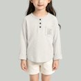 thumbnail image 2 of JFOPQVSM Toddler Long Sleeved Cotton T Shirt Trendy Loose Fit for Girls and Boys Base Layer All Year Round (2-14Y), 2 of 7