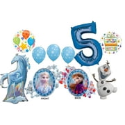 Frozen 2 Party Supplies 5th Birthday Elsa, Anna, Olaf and Nokk Balloon Bouquet Decorations