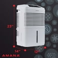 thumbnail image 6 of Amana 48 Pt 1,800 Sq Ft Dehumidifier in White - Adjustable Humidistat, Automatic Shut-off, 6 of 11