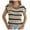 Khaki, variant on Horkkom Short Sleeve Sweater for Women Crew Neck Striped Print Pullover Sweaters Summer Casual Tops L