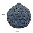 thumbnail image 5 of Benjara Remus Accent Vase with Raised Pebble Pattern- Glazed Blue Ceramic, 5 of 6