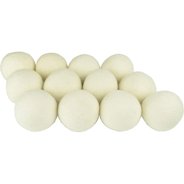 SnugPad Wool Dryer Balls Natural Fabric Softener 100 Organic, 12Pack