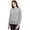 Gray, variant on SAOL 100% Merino Wool Women's Aran Irish Cable Knit Sweater Traditional Fisherman Crew Funnel Neck Pullover Made in Ireland