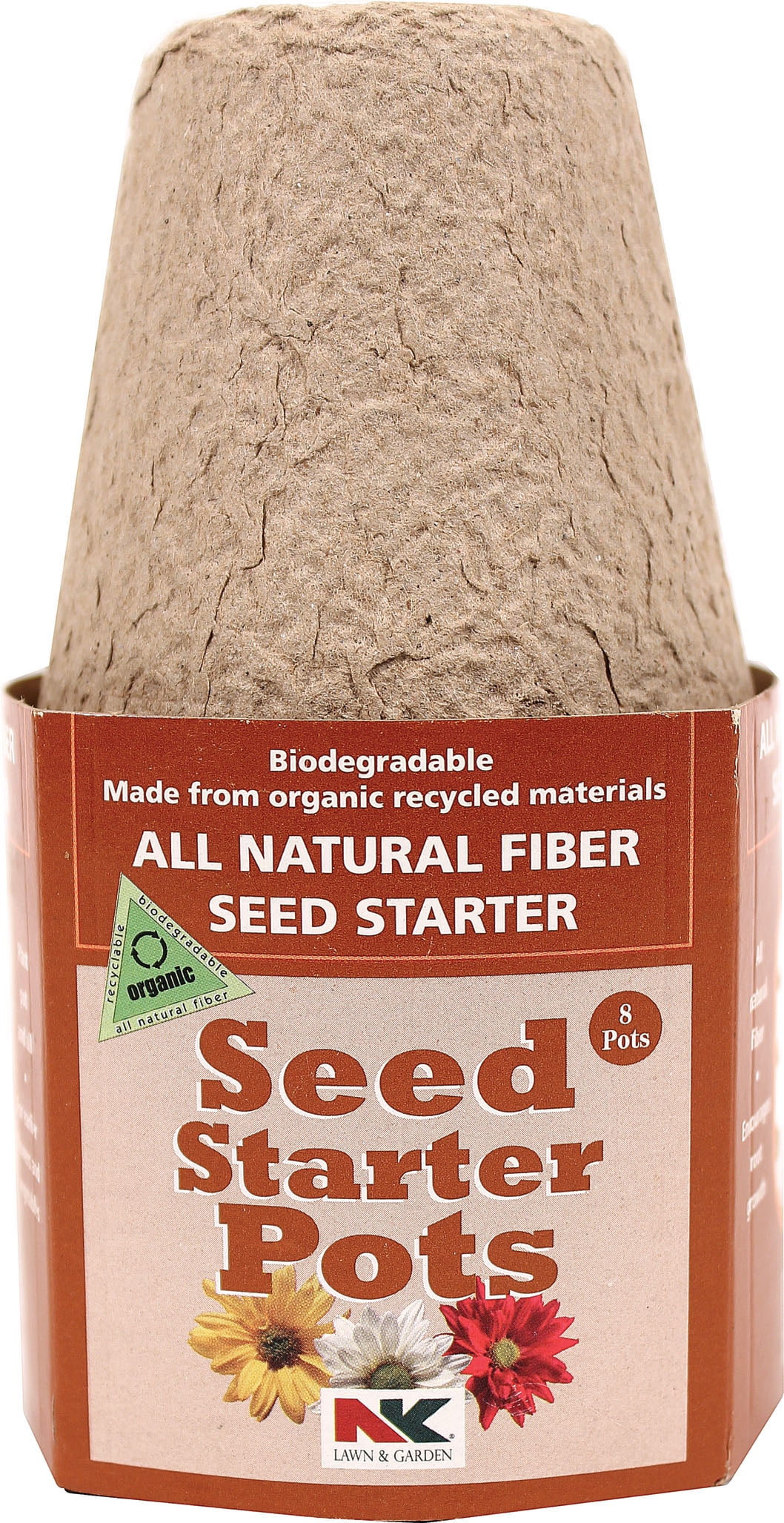 All Natural Fiber Seed Starter Round Pots
