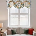 thumbnail image 3 of Tie Up Valances for Windows, Hello Spring Adjustable Valance Curtains Window Treatment for Living Room, Farmhouse Floral Eucalyptus Wood Plaid Burlap Rod Pocket Kitchen Curtains & Drapes 60x18 Inch, 3 of 9