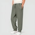 thumbnail image 4 of CAICJ98 Boys Girls Joggers Patched Elastic Waist Corduroy Pants Straight Leg Winter Fleece Lined Pants Loose Casual Trousers with Pockets Sweatpants for Boys Girls (AG,14-16 Years), 4 of 7