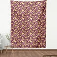 thumbnail image 4 of Valentine's Day Fabric by the Yard, Autumn Fall Season Toned Romantic Heart Love Shapes and Roses, Upholstery Fabric for Dining Chairs Home Decor Accents, Eggplant Mustard Pink by Ambesonne, 4 of 5