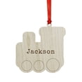 thumbnail image 1 of Koyal Wholesale Personalized Laser Engraved Wood Children's Christmas Ornament, Typewriter Print, Train, 1-Pack, 1 of 2