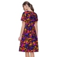 thumbnail image 2 of Bixox Robe d'Été à Manches Courtes pour Femmes Robe Ample Longueur Genou avec Poches-Culotte, 2 of 7