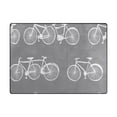 thumbnail image 3 of Minimalist Bicycle Illustration 80''x58'' Extra Large Plush Memory Foam Rug, Soft, Absorbent, Non Slip, 3 of 7
