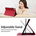 thumbnail image 5 of Dteck Folio Case for iPad Pro 11-inch (M4) 2024, Multi-Angle Viewing Protective Stand Cover with Pencil Holder & Card Holder,Red, 5 of 7