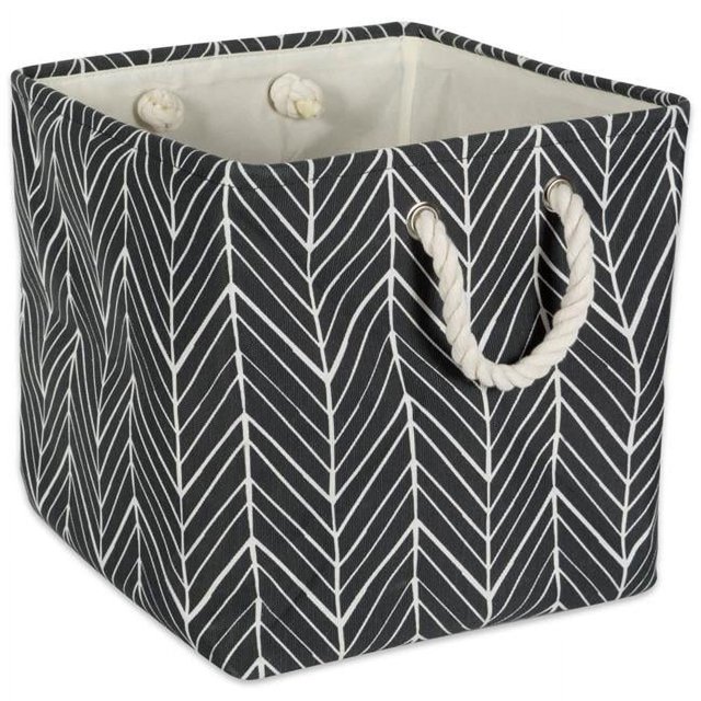 Design Imports CAMZ38642 Bac de Rangement en Polyester 11 x 11 x 11 Po, Noir