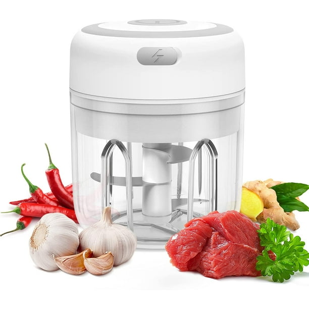 Electric Mini Garlic Chopper, Food Slicer and Chopper 250ML, Blender to