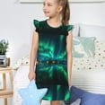 thumbnail image 4 of Fotbe Northern Lights Vestido de Dormir para Niñas de 3 a 10 Años, Mangas Cortas, Estilo Princesa, Pijama Camisón con Mangas Voladas-X-Large, 4 of 6