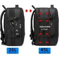thumbnail image 3 of BANGE 45L Expandable Backpack, Water Resistant, Suitable for Travel, College Laptop Backpack for Men & Women Large Blackl, 3 of 7