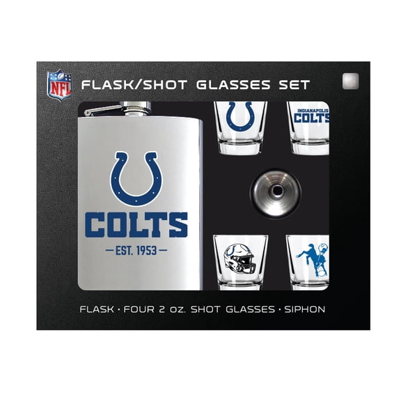 MOJO  Indianapolis Colts Shot Glass & Flask Gift Set