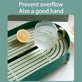 thumbnail image 3 of PENGXIANG Fruit Storage Tray Large Capacity Kitchen Drain Rack Multi-Purposes Sink Organizer Draining Feet Design Plastic Drain Shelf for Kitchen Washroom Bathroom, 3 of 9