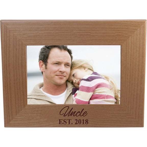 Uncle EST 2018 4-inch x 6-Inch Wood Picture Frame