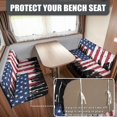 thumbnail image 2 of XYZCANDO USA Flag RV Dinette Cushion Covers Stretchable Couch Cover 2 Cushion Sofa Universal Loveseat Couch Cover 1 Backrest Cover and 1 Bench Cover Red, 2 of 7