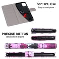 thumbnail image 7 of Wallet Case for Samsung Galaxy S23 Plus (2023), Allytech Premium PU Leather Folio Flip Anti-Lost Wristlet Card Slots Magnetic Buckle Shockproof Stand Case for Galaxy S23 Plus 5G, White Purple Daisy, 7 of 7