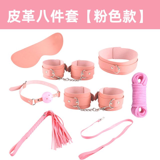 Juego de 10 piezas Cama de esclavo para perros Herramienta de tortura de entrenamiento alternativo Suministros para adultos Juego de cuero de 7 + 1 piezas (rosa) Zefei Wu 1327537354390