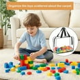 thumbnail image 5 of 6 Packs Large Toy Storage Bags with Zipper, Plastic Toy Storage Bag with Labels Building Blocks, Travel Waterproof Organizer Bags Puzzles, Cosmetics, Stationery, 5 of 9