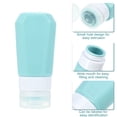 thumbnail image 3 of Botellas de viaje de silicona de 4 piezas de Unique Bargains para artículos de tocador de 3 oz, botellas de tocador a prueba de fugas, contenedor de viaje de 3.94" azul, verde, verde claro, amarillo, 3 of 7