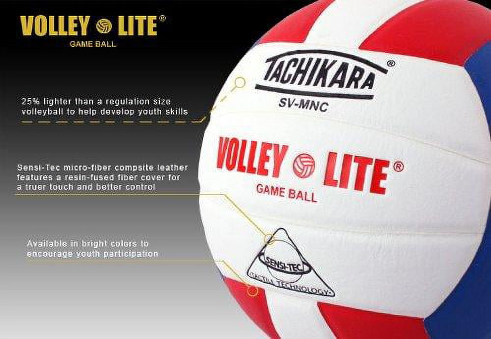 Tachikara Volley-Lite Volleyball, Red, White and Blue