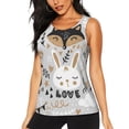 thumbnail image 1 of Junzan Funny Animals Series Pattern Workout Tank Tops for Women Sleeveless Running Loose Fit Yoga Tops Active Shirts Gym Exercise-Large, 1 of 7