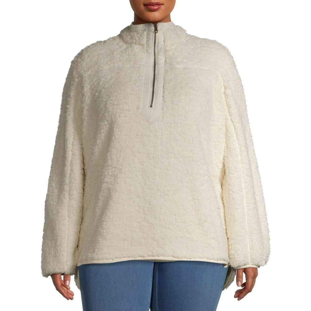 plus size sherpa pullover