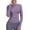 Gray Purple, variant on Long Sleeve Crop Yoga Gym Tops for Women Half Zip Up Athletic Running Workout T-shirt Define Sport Jacket with Thumb Holes