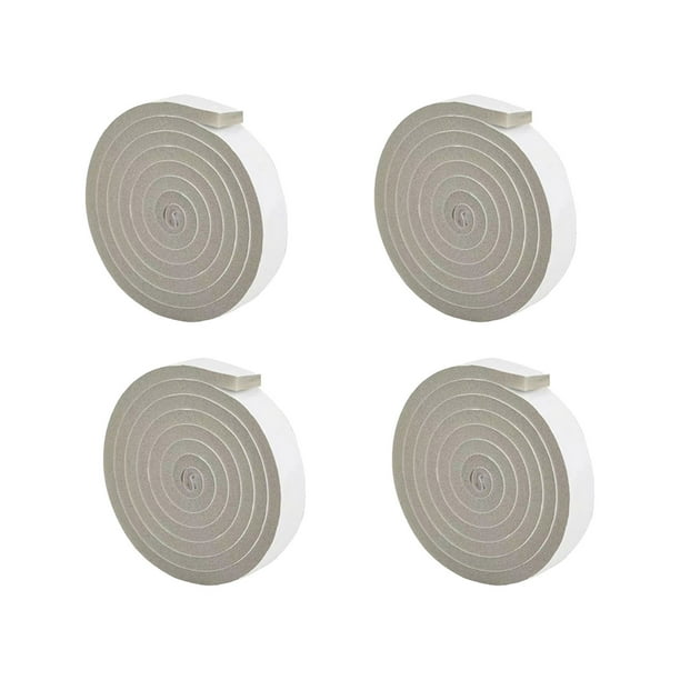 Inteprter Kit de sellado de ventanas de aire acondicionado de esponja de bajo consumo, aislamiento acústico fresco y sin polvo, aislamiento de Decoración del hogar Paquetes de 4 grises