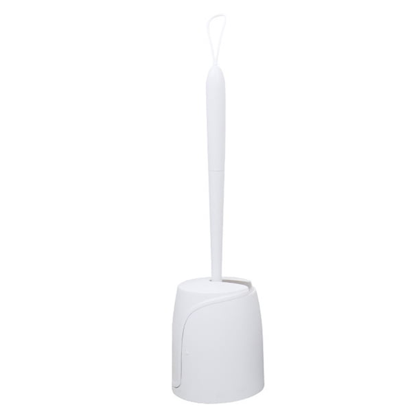 Escobilla y soporte para inodoro, cepillo para inodoro con soporte automático, estropajo y soporte para inodoro con pinzas, cepillos para inodoro para baño con mango de aluminio, cepillo oculto
