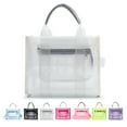 thumbnail image 2 of XXXFLOWER Clear Tote Bag for Women - PVC The Tote Bag Crossbody Bags Zipper Closure for Stadium, Travel, Beach(White), 2 of 8