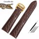 thumbnail image 3 of Correa de reloj negra marrón azul para Cartier Correa de piel de cocodrilo Tanque de piel auténtica Solo key London Calibo Pulsera para hombre 20 22 23 24 25, 3 of 5