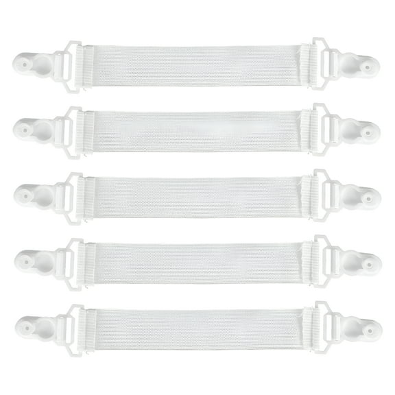 LAMIRO 16pcs Adjustable Sheet Clips Strap Bed Sheet Holder Mattress Gripper Clips
